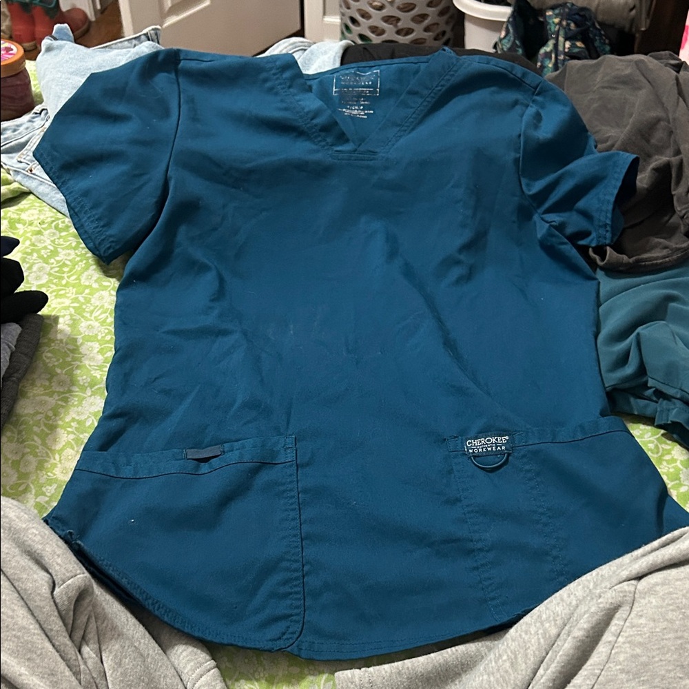 Cherokee Women's Blue V-Neck Blouse